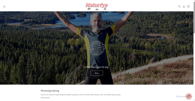 Security scan screenshot of https://naturfys.se