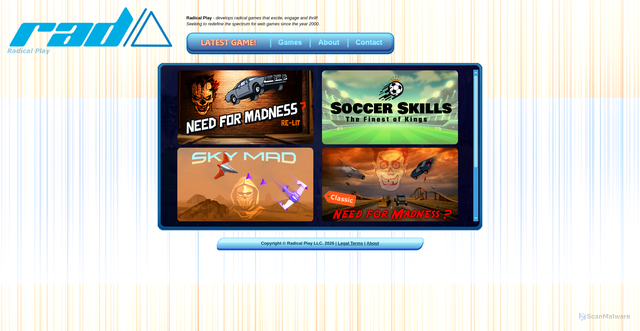 Security scan screenshot of radicalplay.com