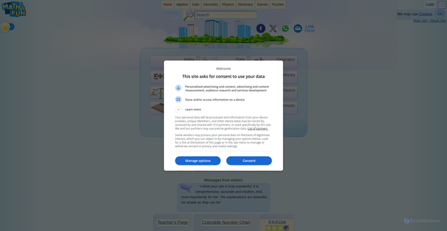 Security scan screenshot of https://www.mathsisfun.com
