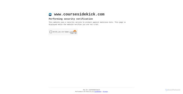 Security scan screenshot of https://www.coursesidekick.com