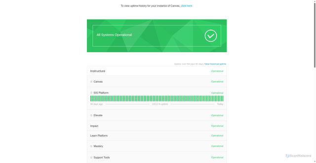 Security scan screenshot of https://status.instructure.com/