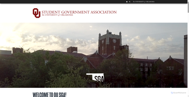 Security scan screenshot of http://www.ou.edu/sga.html