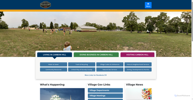 Security scan screenshot of https://villageofcarbonhill-il.gov/