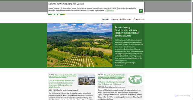 Security scan screenshot of https://www.umweltrat.de/DE/Home/home_node.html