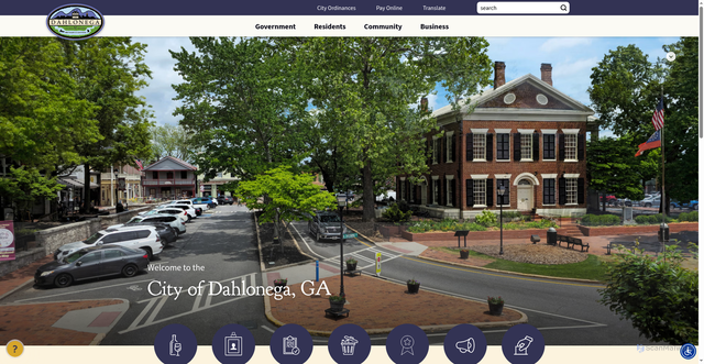 Security scan screenshot of https://dahlonega.gov/