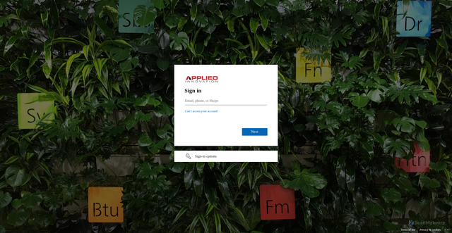 Security scan screenshot of https://portal.appliedinnovation.support