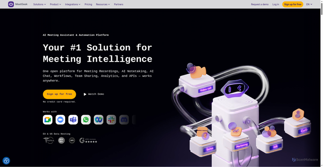 Security scan screenshot of https://meetgeek.ai