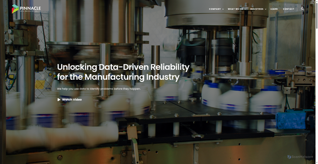 Security scan screenshot of https://pinnaclereliability.com/manufacturing/