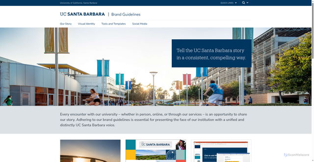 Security scan screenshot of https://brand.ucsb.edu