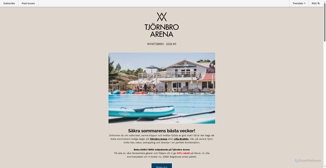 Security scan screenshot of https://mailchi.mp/1f559cc48d02/mtesnyheter-frn-tjrnbro-arena-6429325?e=5082020400