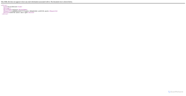 Security scan screenshot of https://assets.chalkie.ai