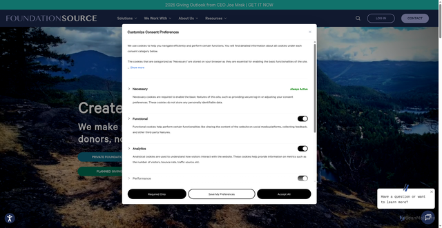 Security scan screenshot of https://foundationsource.com