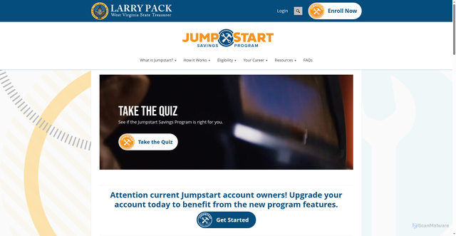 Security scan screenshot of https://wvjumpstart.gov/