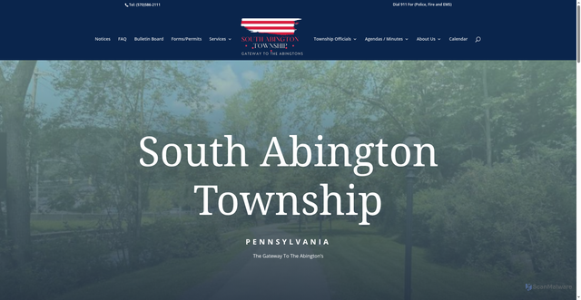 Security scan screenshot of https://southabingtonpa.gov/