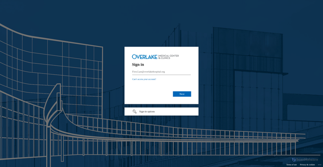 Security scan screenshot of https://overlakehospital-sso.prd.mykronos.com
