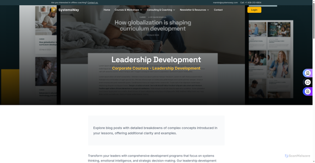 Security scan screenshot of https://systemsway-web.pages.dev/services/leadership-development