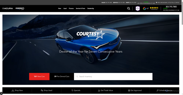Security scan screenshot of https://www.courtesyacuralittleton.com/