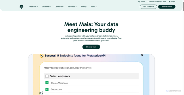 Security scan screenshot of https://id.matillion.com