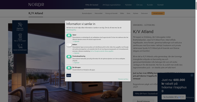 Security scan screenshot of https://kv-atland.se