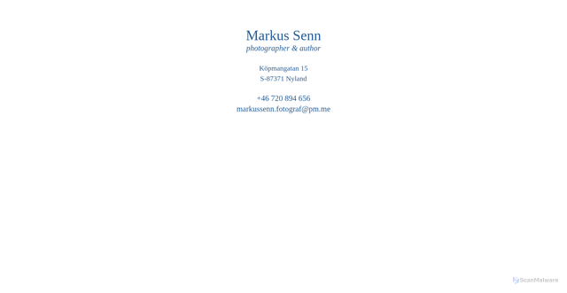 Security scan screenshot of https://markussenn.nu