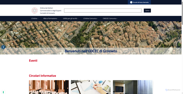 Security scan screenshot of https://www.odcecgrosseto.it