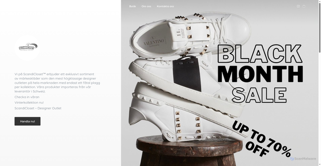 Security scan screenshot of https://scandicloset.company.site/