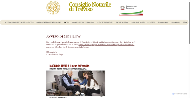 Security scan screenshot of https://www.consiglionotariletreviso.com