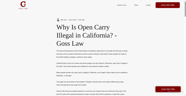 Security scan screenshot of https://www.goss.law/post/why-is-open-carry-illegal-california