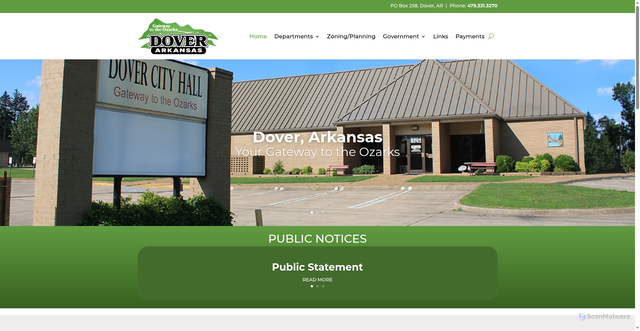 Security scan screenshot of https://doverar.gov/