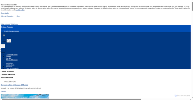 Security scan screenshot of https://www.comune.montafia.asti.it/