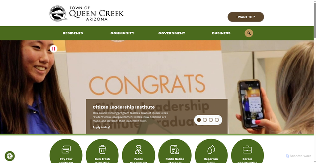 Security scan screenshot of https://www.queencreekaz.gov/