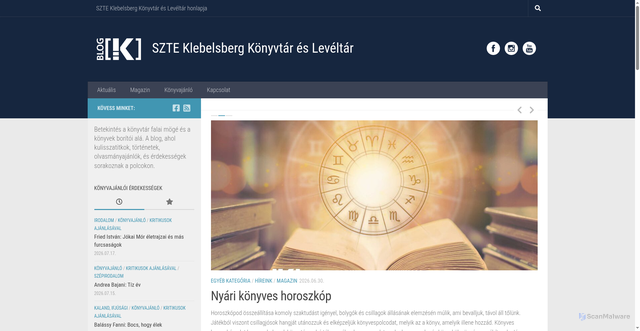 Security scan screenshot of https://www.bibl.u-szeged.hu