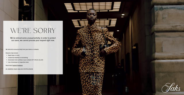 Security scan screenshot of https://www.saksfifthavenue.com/c/designer-collections/chanel