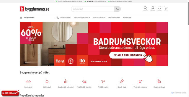 Security scan screenshot of https://bygghemma.se