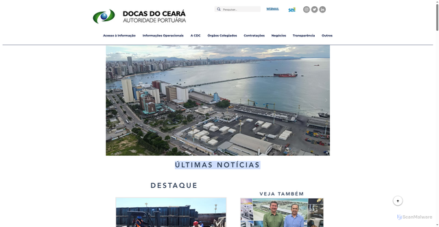 Security scan screenshot of https://www.docasdoceara.com.br/