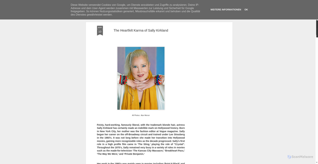 Security scan screenshot of http://amprofile.blogspot.com/2014/03/sally-kirkland.html