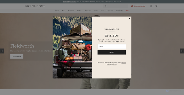 Security scan screenshot of https://link.bespokepost.com