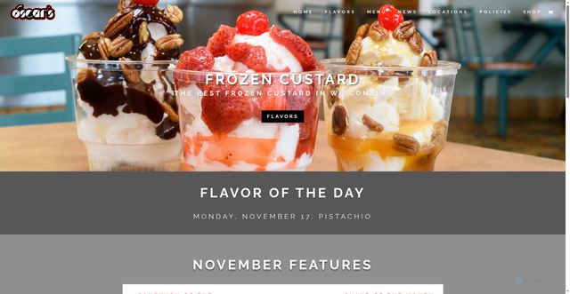 Security scan screenshot of https://www.oscarscustard.com/