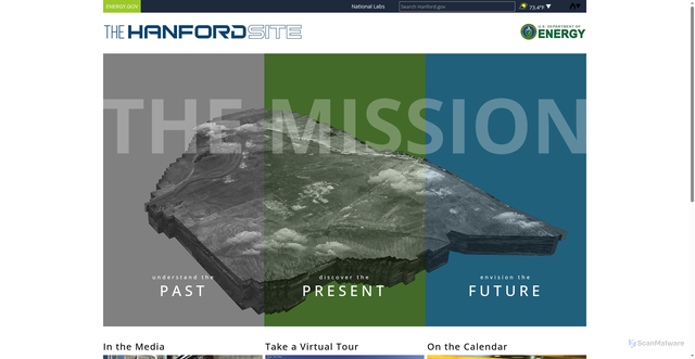 Security scan screenshot of https://www.hanford.gov/