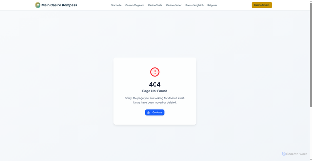 Security scan screenshot of http://meincasinokompass.com/$%7BIe.host%7D/app/$%7BIe.host%7D/app/$%7BIe.host%7D/app/$%7BIe.host%7D/report?resourceType=3&shareUrl=$%7BencodeURIComponent(window.location.href)%7D