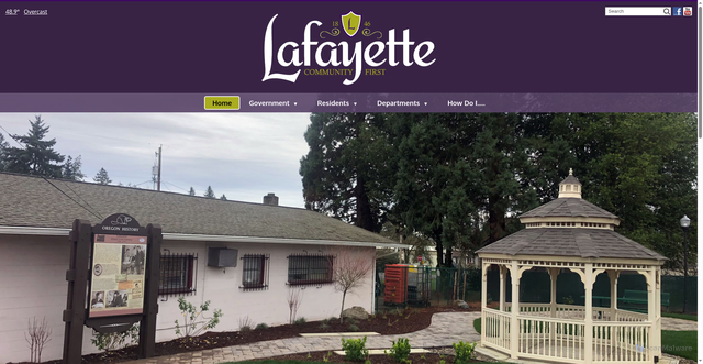 Security scan screenshot of https://lafayetteoregon.gov/