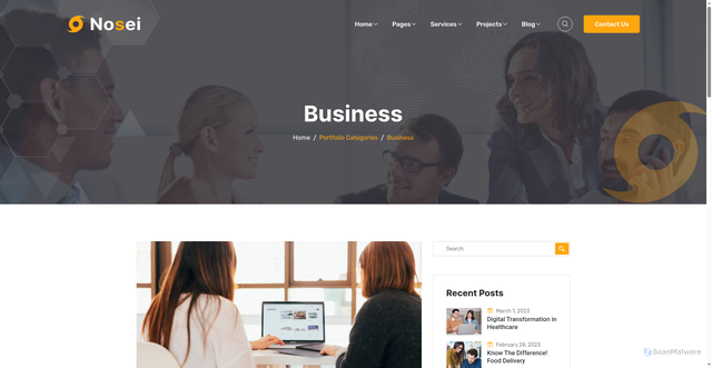 Security scan screenshot of https://pearlcastalloys.com/portfolio-category/business/