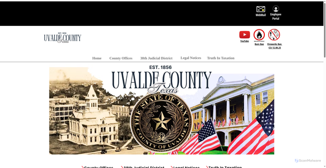 Security scan screenshot of https://www.uvaldecounty.gov/