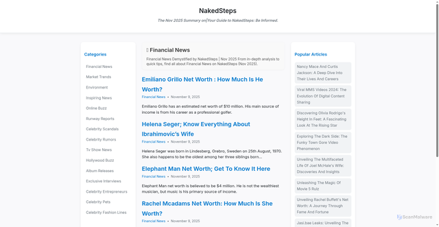 Security scan screenshot of https://dirtyflow-hmls-3.pages.dev/category/financial-news/index.html
