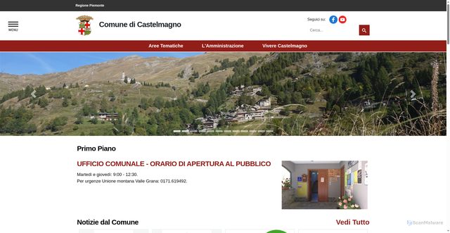 Security scan screenshot of www.arpa.piemonte.it