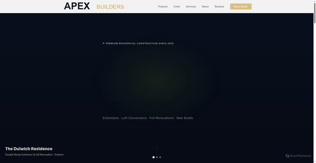 Security scan screenshot of https://apex-builders-demo.pages.dev/index.html
