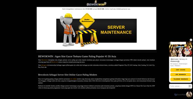Security scan screenshot of https://ads6-bewokwin.com/desktop/home