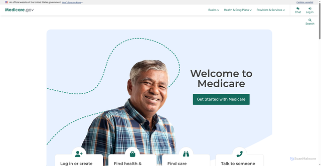 Security scan screenshot of https://medicare.gov