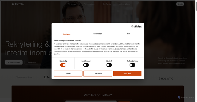 Security scan screenshot of https://gasella.se