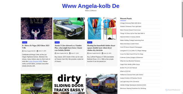 Security scan screenshot of https://angela-kolb.de/